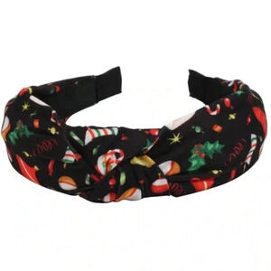 1 Piece Black Christmas Cross Knotted Headband